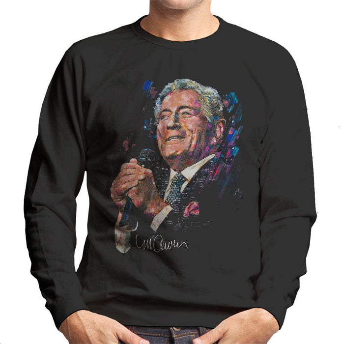 Sidney Maurer Original Portrait Of Tony Bennett Mens Sweatshirt - Mens Sweatshirt