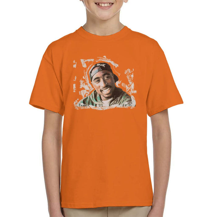 Sidney Maurer Original Portrait Of Tupac Shakur Kids T-Shirt - Kids Boys T-Shirt