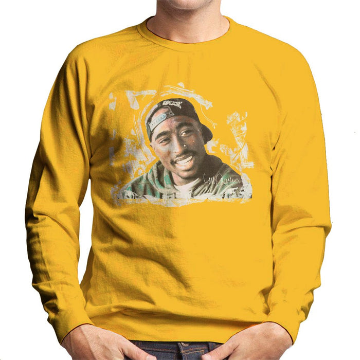 Sidney Maurer Original Portrait Of Tupac Shakur Mens Sweatshirt - Small / Gold - Mens Sweatshirt