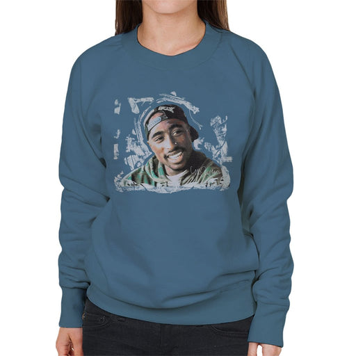 Sidney Maurer Original Portrait Of Tupac Shakur Womens Sweatshirt - Womens Sweatshirt