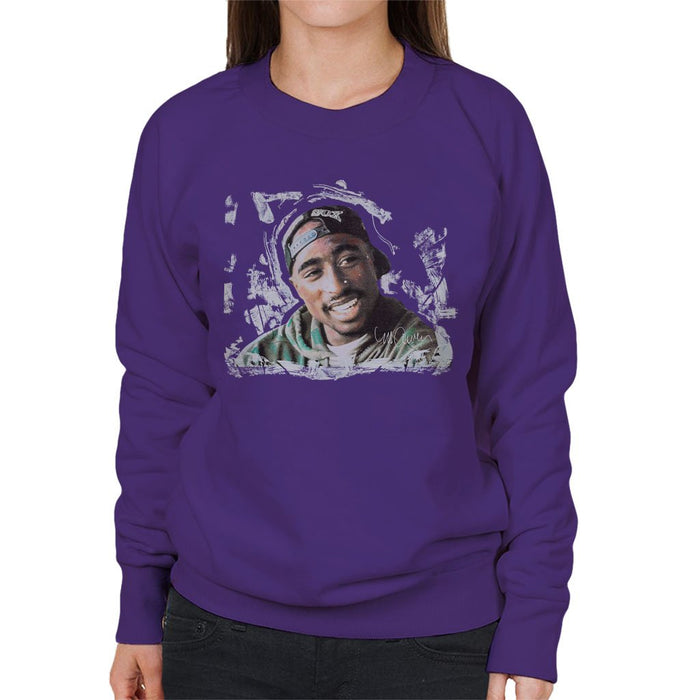 Sidney Maurer Original Portrait Of Tupac Shakur Womens Sweatshirt - Womens Sweatshirt