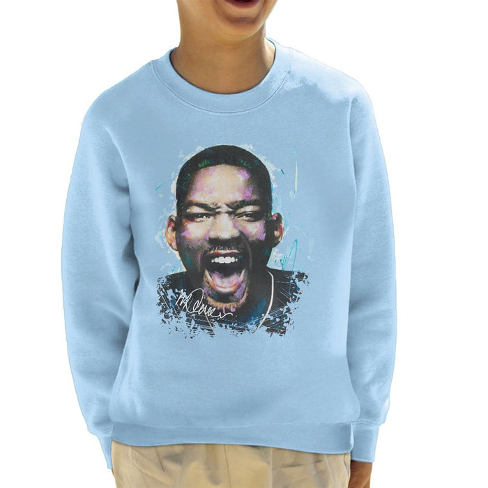 Sidney Maurer Original Portrait Of Will Smith Kids Sweatshirt - Kids Boys Sweatshirt