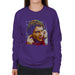 Sidney Maurer Original Portrait Of Ayrton Senna McLaren 1991 Womens Sweatshirt - Small / Purple - Womens Sweatshirt