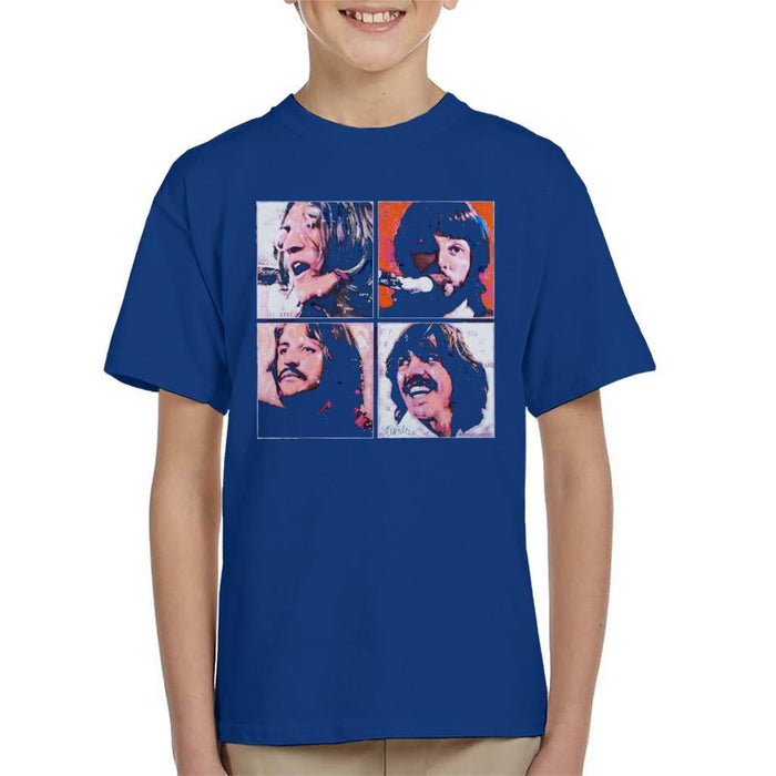 Sidney Maurer Original Portrait Of The Beatles Let It Be Kids T-Shirt - Kids Boys T-Shirt