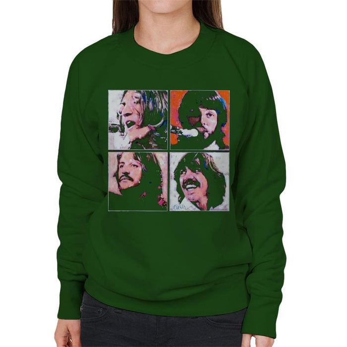 Sidney Maurer Original Portrait Of The Beatles Let It Be Womens Sweatshirt - Womens Sweatshirt