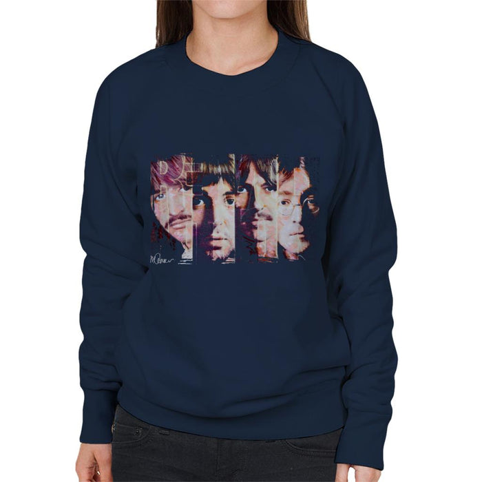 Sidney Maurer Original Portrait Of The Beatles Revolution Women's Sweatshirt
