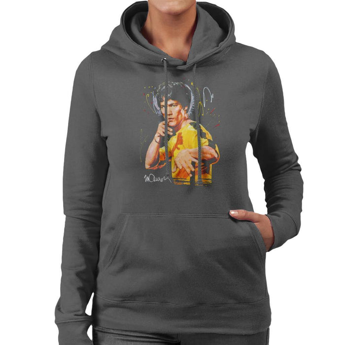Sidney Maurer Original Portrait Of Bruce Lee Game Of Death Womens Hooded Sweatshirt - Womens Hooded Sweatshirt