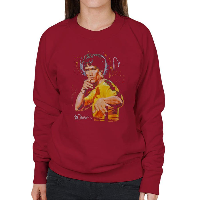 Sidney Maurer Original Portrait Of Bruce Lee Game Of Death Womens Sweatshirt - Womens Sweatshirt