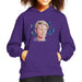 Sidney Maurer Original Portrait Of David Bowie Live Kids Hooded Sweatshirt - X-Small (3-4 yrs) / Purple - Kids Boys Hooded Sweatshirt