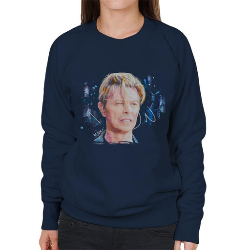 Sidney Maurer Original Portrait Of David Bowie Live Womens Sweatshirt - Womens Sweatshirt