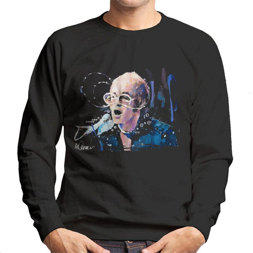 Sidney Maurer Original Portrait Of Elton John May Sunglasses Men's Sweatshirt