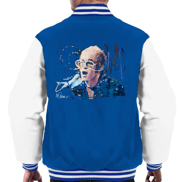 Sidney Maurer Original Portrait Of Elton John May Sunglasses Men's Varsity Jacket