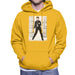 Sidney Maurer Original Portrait Of Elvis Presley Jailhouse Rock Mens Hooded Sweatshirt - Small / Gold - Mens Hooded Sweatshirt