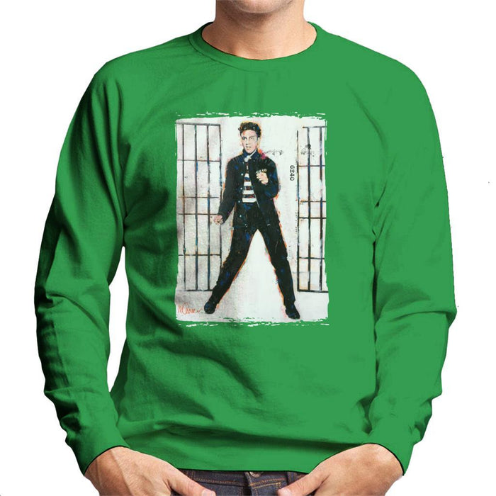 Sidney Maurer Original Portrait Of Elvis Presley Jailhouse Rock Mens Sweatshirt - Mens Sweatshirt