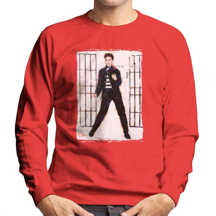 Sidney Maurer Original Portrait Of Elvis Presley Jailhouse Rock Mens Sweatshirt - Mens Sweatshirt