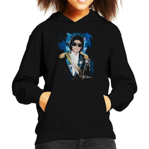 Sidney Maurer Original Portrait Of Michael Jackson 1984 Grammys Kids Hooded Sweatshirt - Kids Boys Hooded Sweatshirt