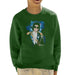 Sidney Maurer Original Portrait Of Michael Jackson 1984 Grammys Kids Sweatshirt - X-Small (3-4 yrs) / Bottle Green - Kids Boys Sweatshirt