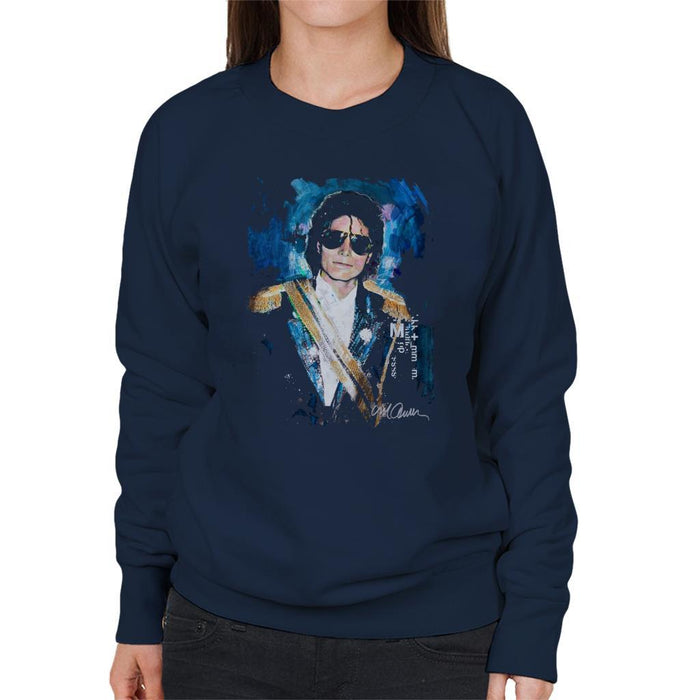 Sidney Maurer Original Portrait Of Michael Jackson 1984 Grammys Womens Sweatshirt - Womens Sweatshirt