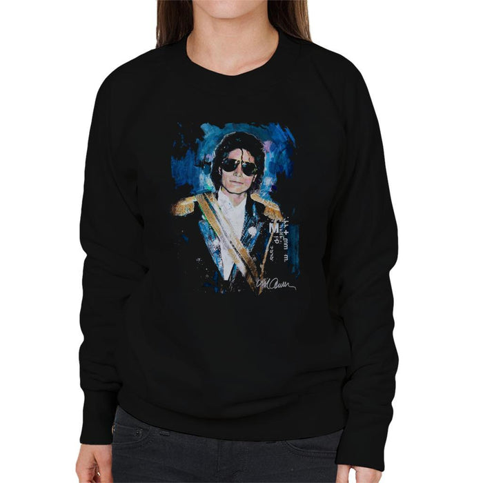 Sidney Maurer Original Portrait Of Michael Jackson 1984 Grammys Womens Sweatshirt - Womens Sweatshirt