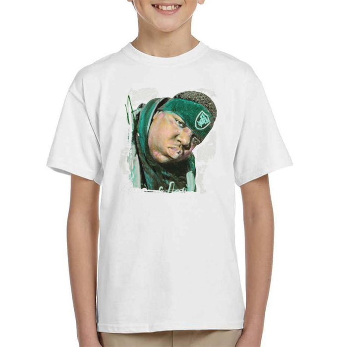 Sidney Maurer Original Portrait Of Notorious BIG Kids T-Shirt - Kids Boys T-Shirt