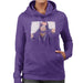 Sidney Maurer Original Portrait Of P Diddy Womens Hooded Sweatshirt - Small / Purple - Womens Hooded Sweatshirt
