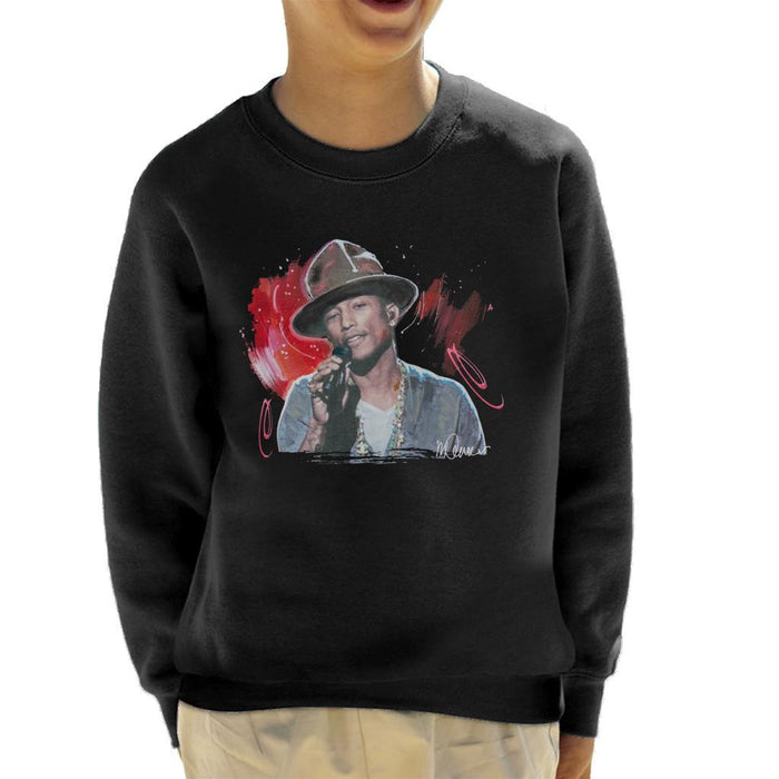 Sidney Maurer Original Portrait Of Pharrel Williams Live Kids Sweatshirt - Kids Boys Sweatshirt