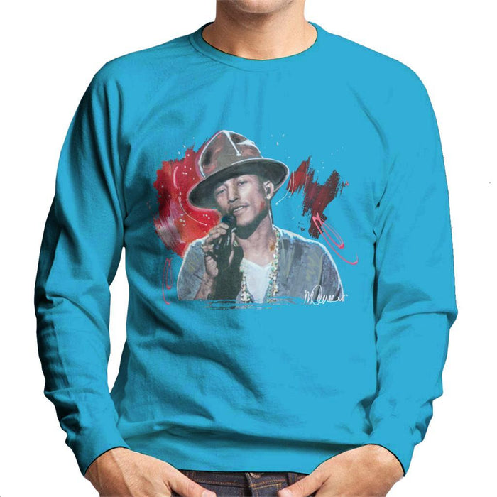 Sidney Maurer Original Portrait Of Pharrel Williams Live Mens Sweatshirt - Mens Sweatshirt