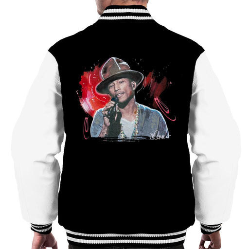 Sidney Maurer Original Portrait Of Pharrel Williams Live Mens Varsity Jacket - Mens Varsity Jacket