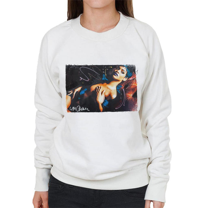 Sidney Maurer Original Portrait Of Rihanna White Womens Sweatshirt - Womens Sweatshirt