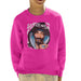 Sidney Maurer Original Portrait Of Snoop Dogg Smoking Kids Sweatshirt - X-Small (3-4 yrs) / Hot Pink - Kids Boys Sweatshirt