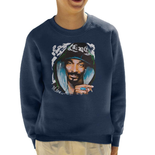 Sidney Maurer Original Portrait Of Snoop Dogg Smoking Kids Sweatshirt - Kids Boys Sweatshirt