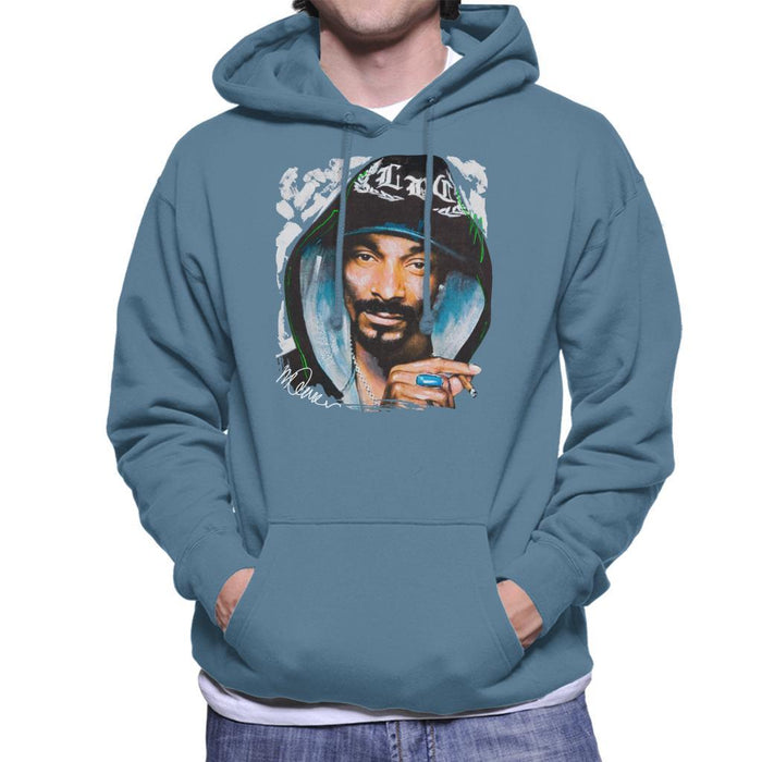 Sidney Maurer Original Portrait Of Snoop Dogg Smoking Mens Hooded Sweatshirt - Mens Hooded Sweatshirt