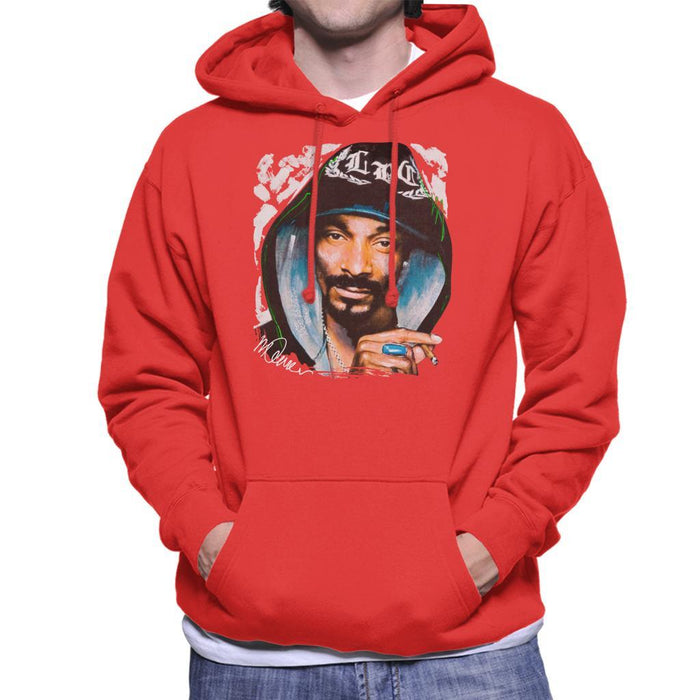 Sidney Maurer Original Portrait Of Snoop Dogg Smoking Mens Hooded Sweatshirt - Mens Hooded Sweatshirt