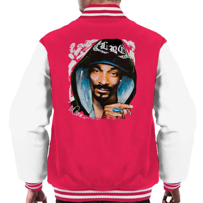 Sidney Maurer Original Portrait Of Snoop Dogg Smoking Mens Varsity Jacket - Mens Varsity Jacket