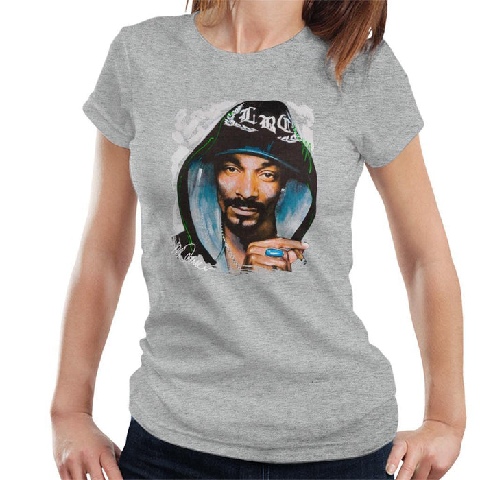 Sidney Maurer Original Portrait Of Snoop Dogg Smoking Womens T-Shirt - Womens T-Shirt