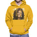 Sidney Maurer Original Portrait Of Whitney Houston White Mens Hooded Sweatshirt - Small / Gold - Mens Hooded Sweatshirt