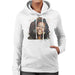 Sidney Maurer Original Portrait Of Whitney Houston White Womens Hooded Sweatshirt - Womens Hooded Sweatshirt