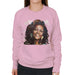 Sidney Maurer Original Portrait Of Whitney Houston White Womens Sweatshirt - Small / Light Pink - Womens Sweatshirt