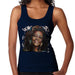 Sidney Maurer Original Portrait Of Whitney Houston White Womens Vest - Small / Navy Blue - Womens Vest