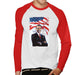 Sidney Maurer Original Portrait Of Barack Obama Mens Baseball Long Sleeved T-Shirt - Mens Baseball Long Sleeved T-Shirt