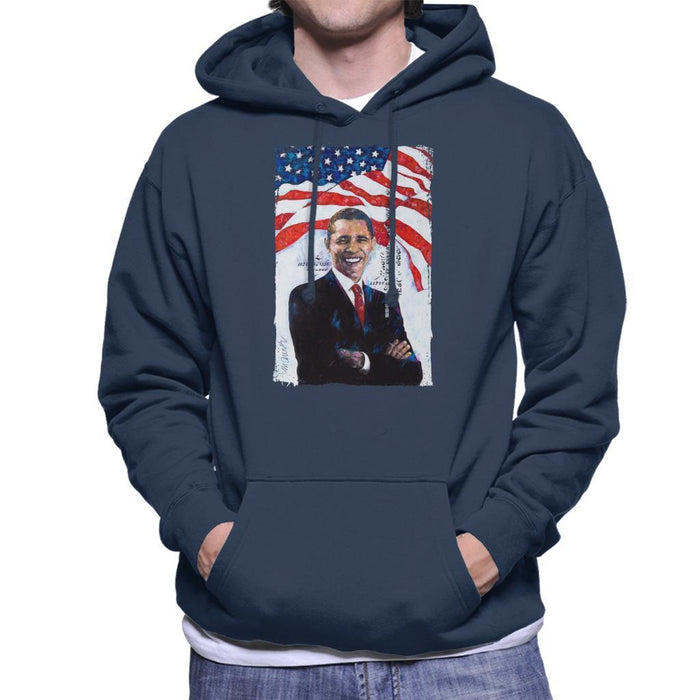 Sidney Maurer Original Portrait Of Barack Obama Mens Hooded Sweatshirt - Mens Hooded Sweatshirt
