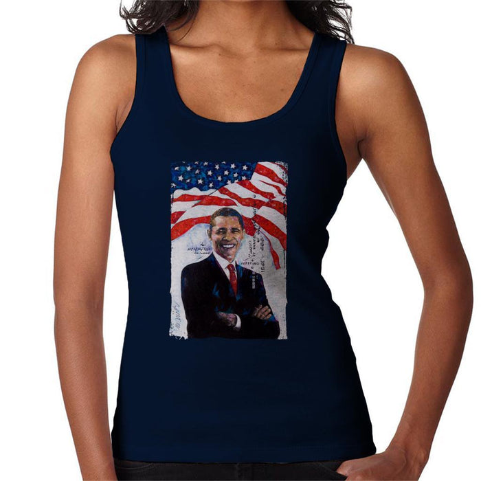 Sidney Maurer Original Portrait Of Barack Obama Womens Vest - Womens Vest