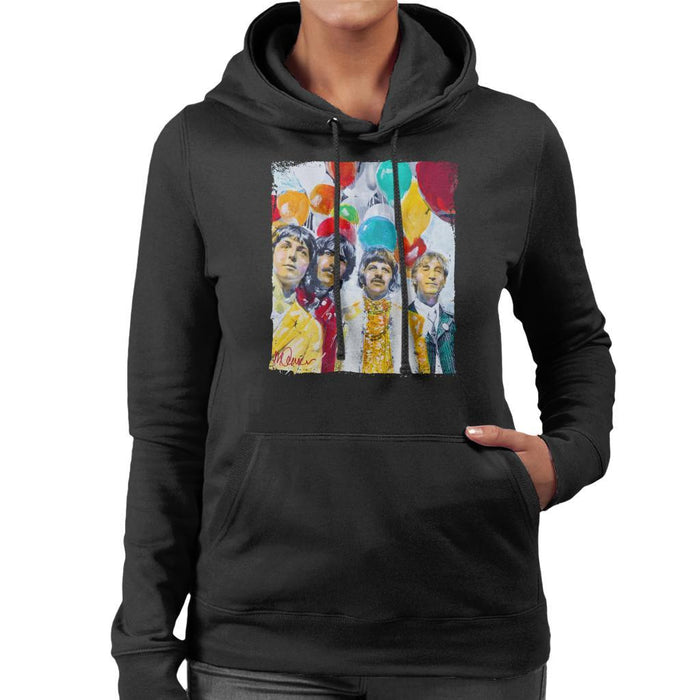Sidney Maurer Original Portrait Of The Beatles Sgt Peppers 1967 Womens Hooded Sweatshirt - Womens Hooded Sweatshirt