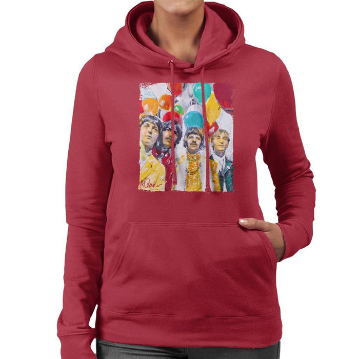 Sidney Maurer Original Portrait Of The Beatles Sgt Peppers 1967 Womens Hooded Sweatshirt - Womens Hooded Sweatshirt