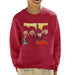 Sidney Maurer Original Portrait Of The Beatles Bowl Cuts Kids Sweatshirt - X-Small (3-4 yrs) / Cherry Red - Kids Boys Sweatshirt