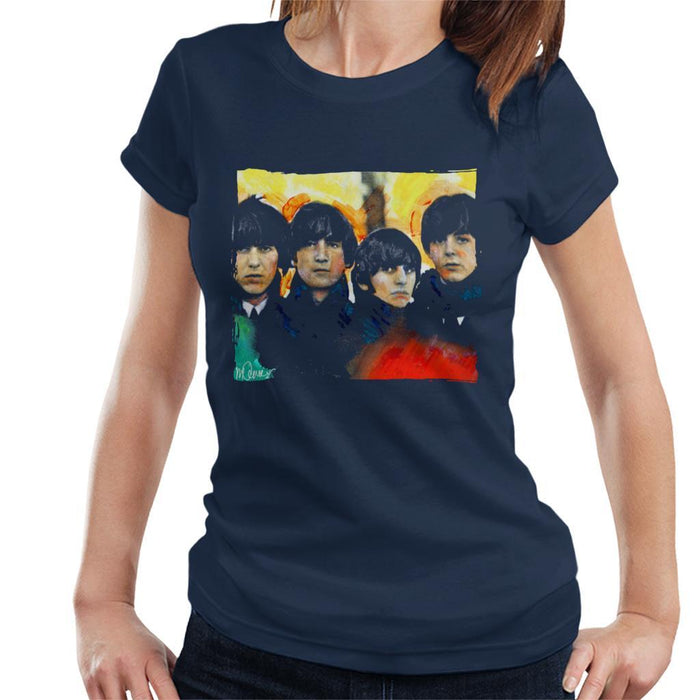 Sidney Maurer Original Portrait Of The Beatles Bowl Cuts Womens T-Shirt - Womens T-Shirt