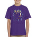 Sidney Maurer Original Portrait Of The Beatles Long Hair Kids T-Shirt - X-Small (3-4 yrs) / Purple - Kids Boys T-Shirt