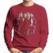 Sidney Maurer Original Portrait Of The Beatles Long Hair Mens Sweatshirt - Small / Cherry Red - Mens Sweatshirt