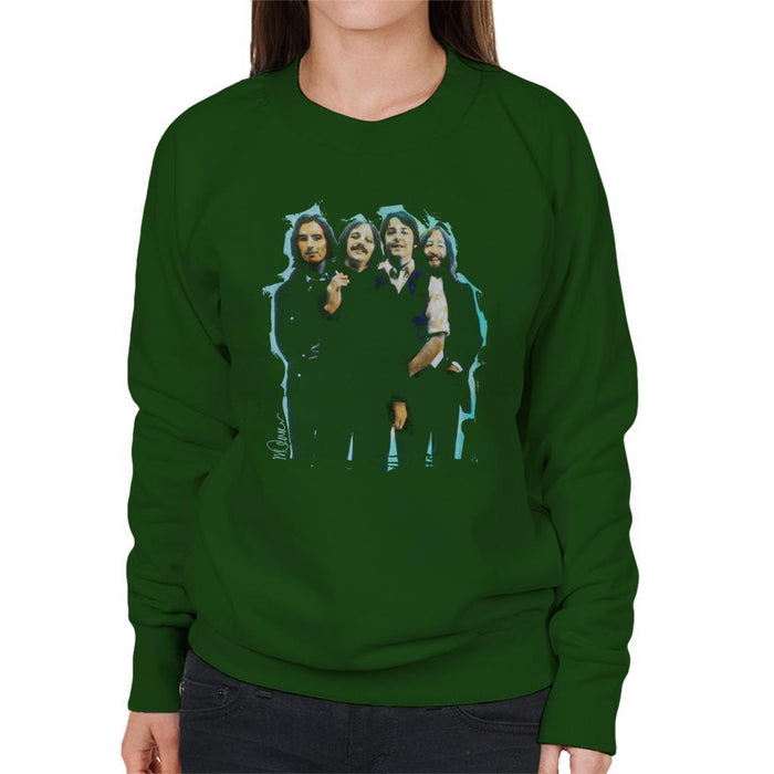 Sidney Maurer Original Portrait Of The Beatles Long Hair Womens Sweatshirt - Womens Sweatshirt
