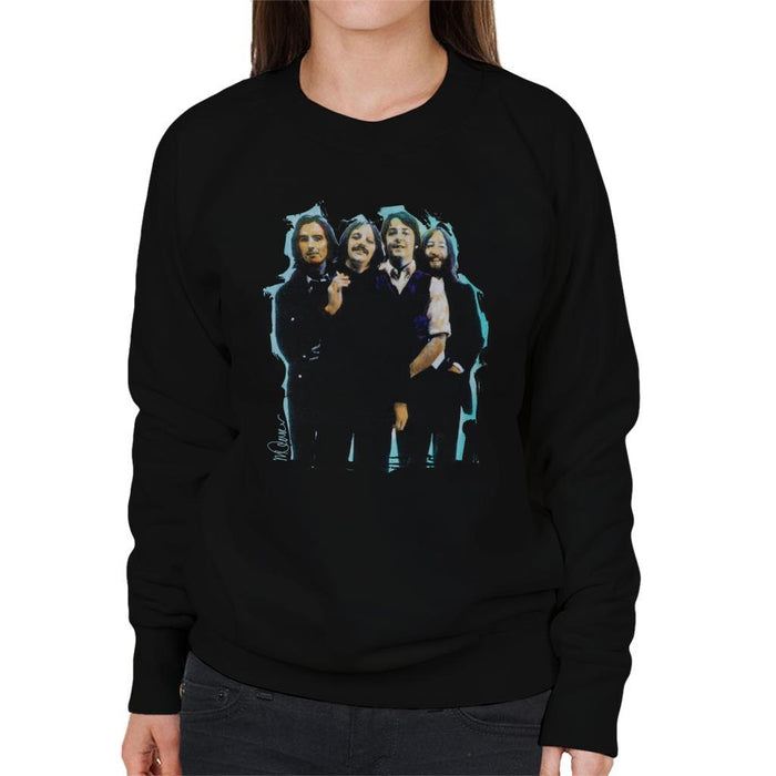 Sidney Maurer Original Portrait Of The Beatles Long Hair Womens Sweatshirt - Womens Sweatshirt
